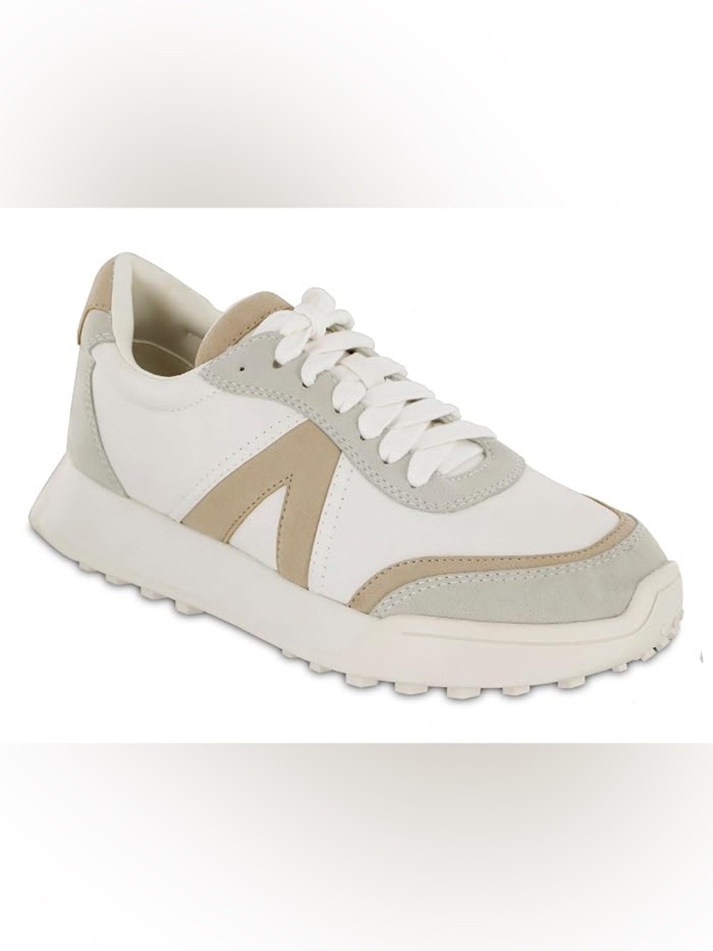 Womenโs 8 MIA Casual Lace-Up Sneakers sand bone white Cottagecore Summer Y2K